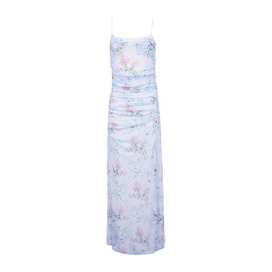 Damen Maxikleid im romantischen Floral-Design mit verstellbaren Trägern R&B
