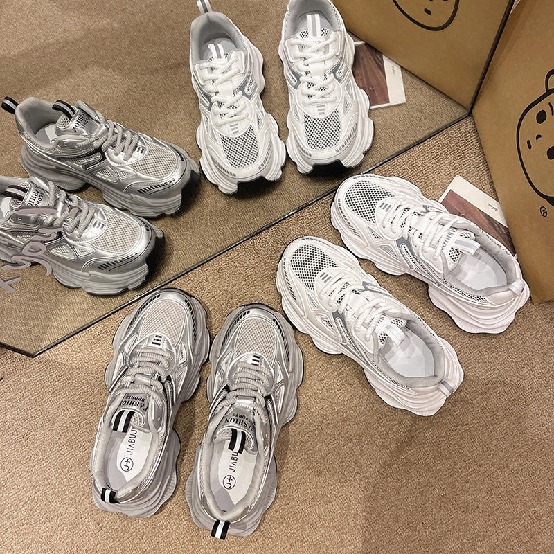 Damen Sportliche Sneakers mit atmungsaktivem Netzmaterial und rutschfester Sohle R&B