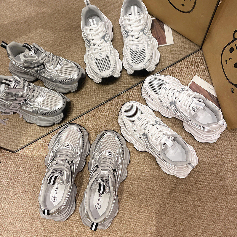Damen Sportliche Sneakers mit atmungsaktivem Netzmaterial und rutschfester Sohle R&B