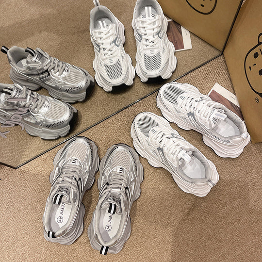 Damen Sportliche Sneakers mit atmungsaktivem Netzmaterial und rutschfester Sohle R&B