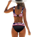 Damen Hochtailliertes Bikini-Set mit stylischem Wickeloberteil R&B