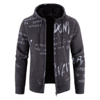 Herren Kapuzenjacke mit grafischem Print und hochelastischen Eigenschaften