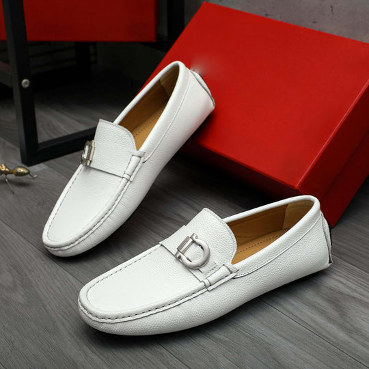 Damen Mokassins aus feinem Leder mit eleganter Applikation R&B