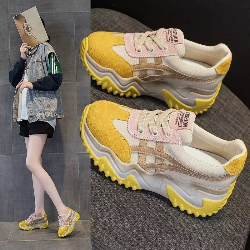 Damen Chunky Sneakers mit ergonomischem Sohlenprofil und atmungsaktivem Obermaterial R&B