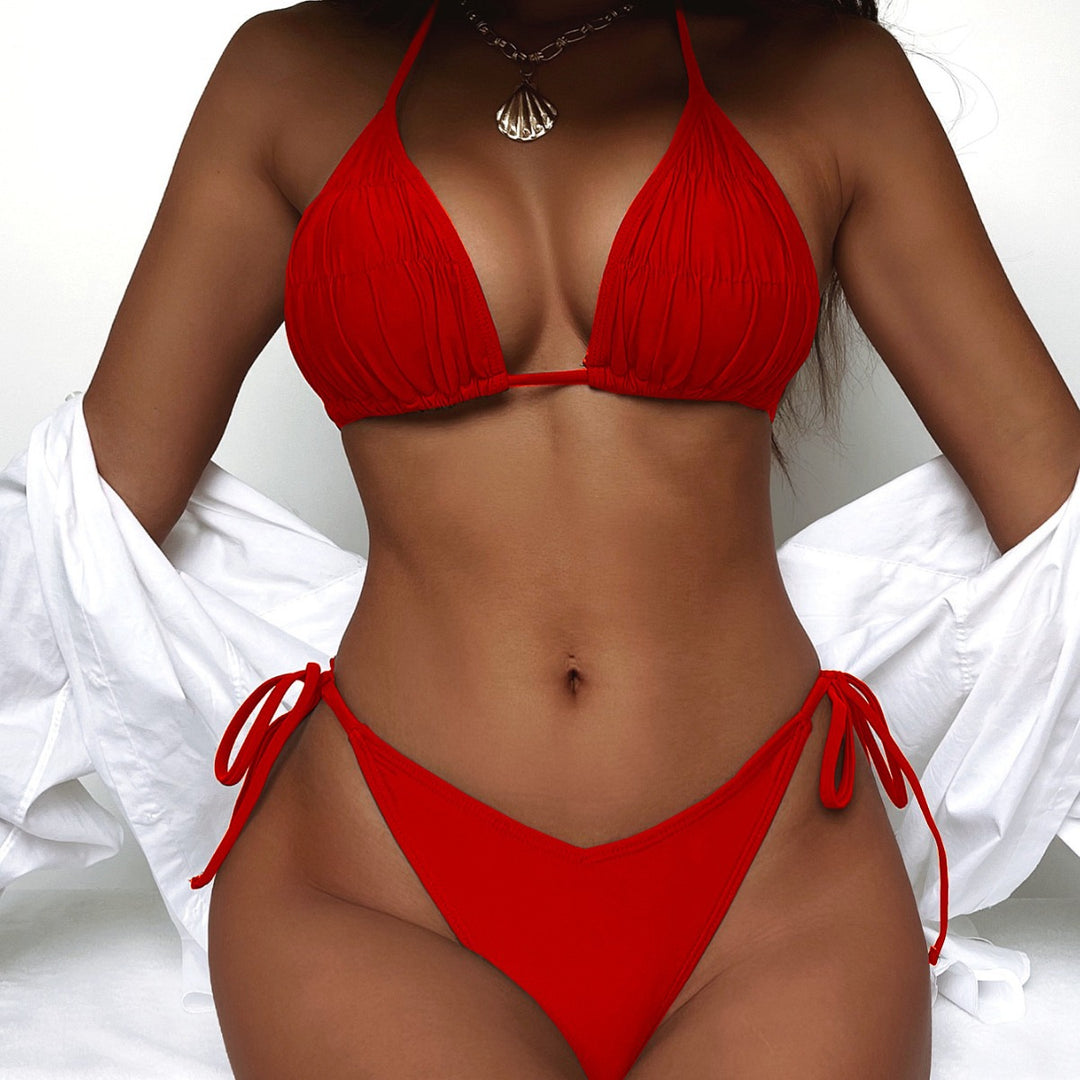 Damen Triangel-Bikini mit feinem Rüschendetail R&B