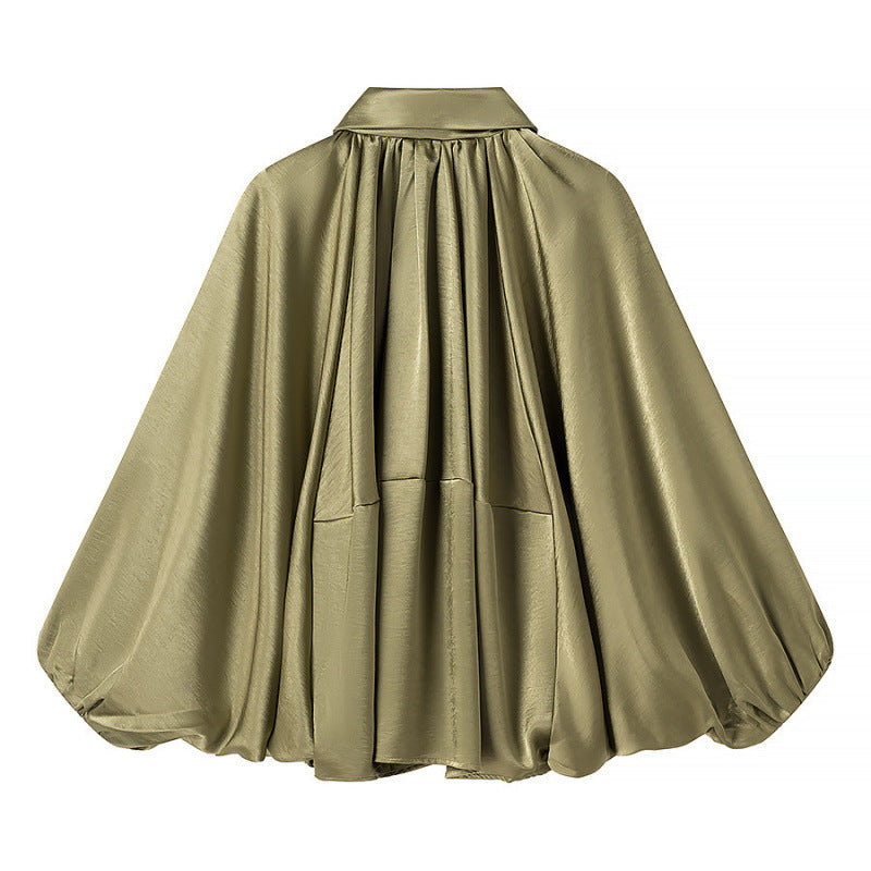 Damen fließende Bluse mit Anlassgarnitur R&B