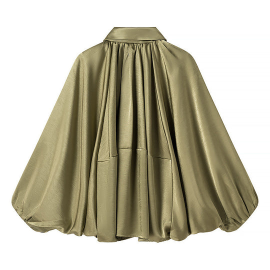 Damen fließende Bluse mit Anlassgarnitur R&B