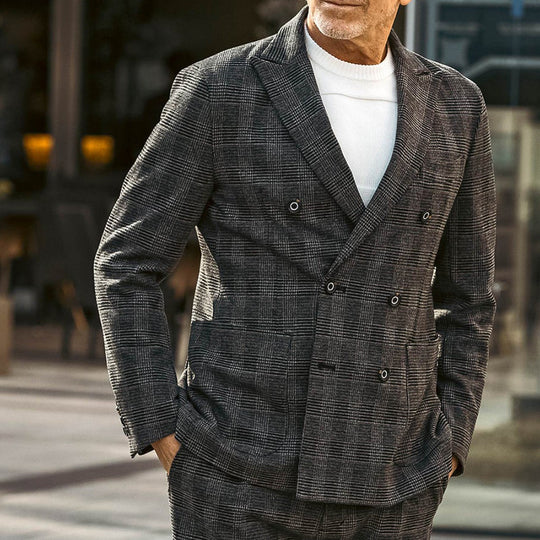 Herren elegante Doppelreiher-Jacke