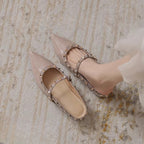 Damen elegante Slingback-Pumps mit zierlichem Riemchendesign R&B