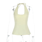 Damen Elegantes Neckholder-Top mit ausgestelltem Saum R&B
