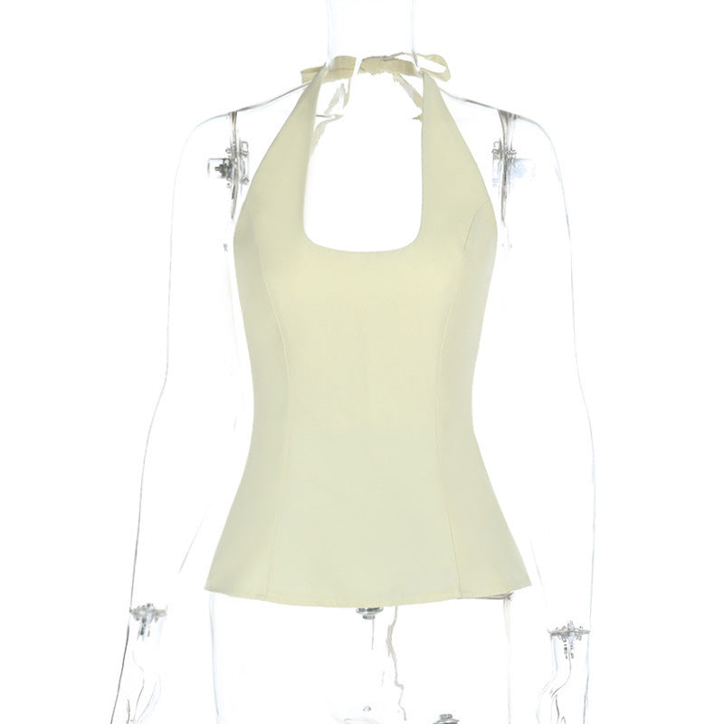 Damen Elegantes Neckholder-Top mit ausgestelltem Saum R&B
