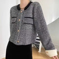 Damen Modischer Strickjacke mit Struktur und eleganten Knopfdetails