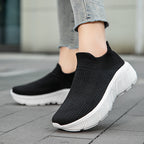 Damen Sportliche Strick-Sneaker mit stoßdämpfender Sohle und atmungsaktivem Obermaterial