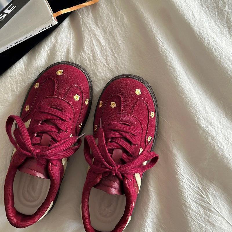 Damen Sneakers mit floralem Design und atmungsaktiver Oberfläche R&B