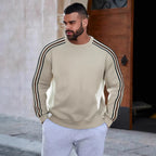 Herren Sportlicher Sweatshirt mit strukturierter Oberfläche und modernen Streifen R&B