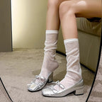 Damen Ballerinas mit modischer Schleifenapplikation R&B