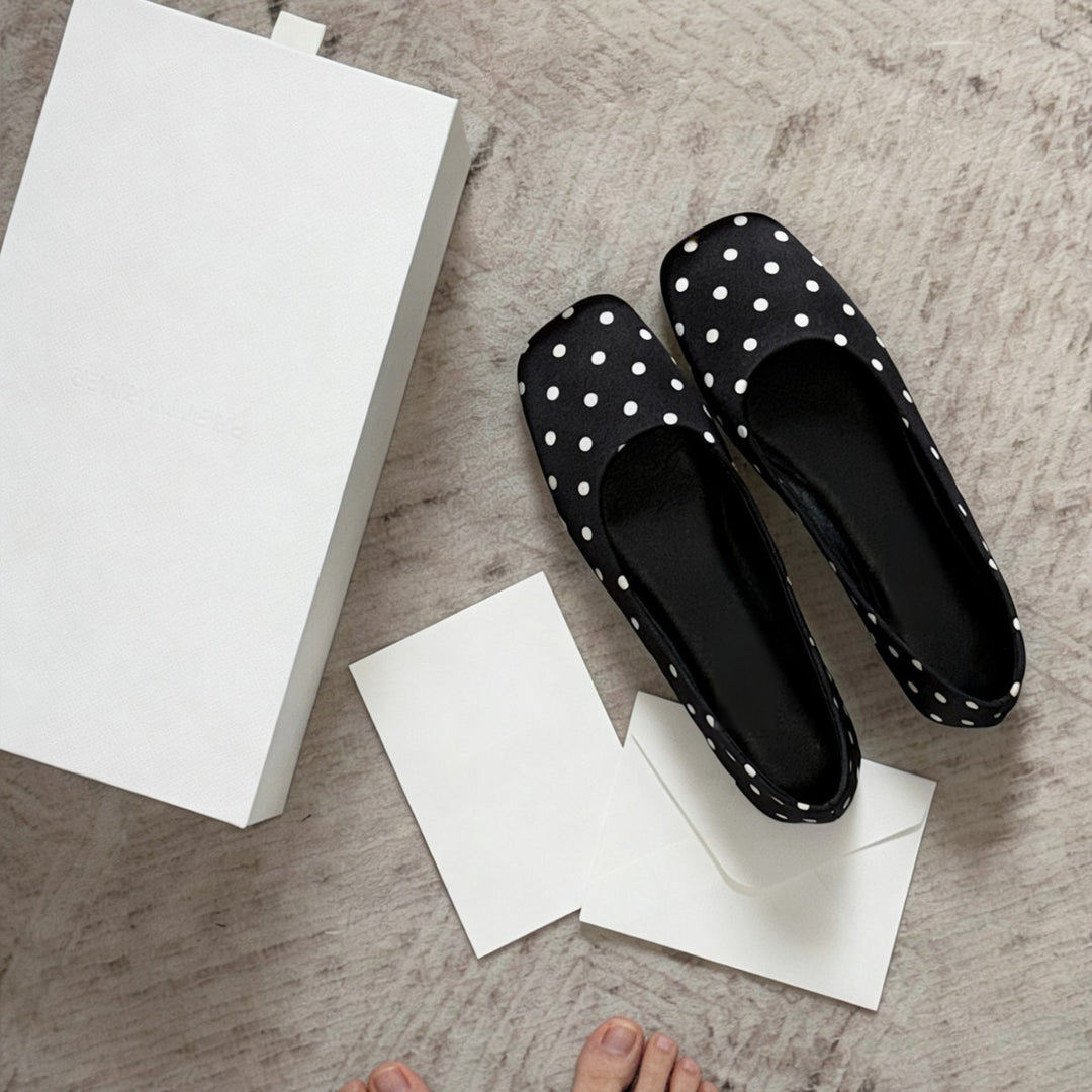 Damen Ballerinas mit eleganter Punktenmusterung und bequemer Innensohle R&B