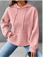 Damen Kapuzenpullover aus strukturiertem Material R&B