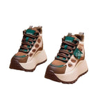 Damen Sportliche High-Top Sneakers mit Blockabsatz und einzigartigem Design R&B
