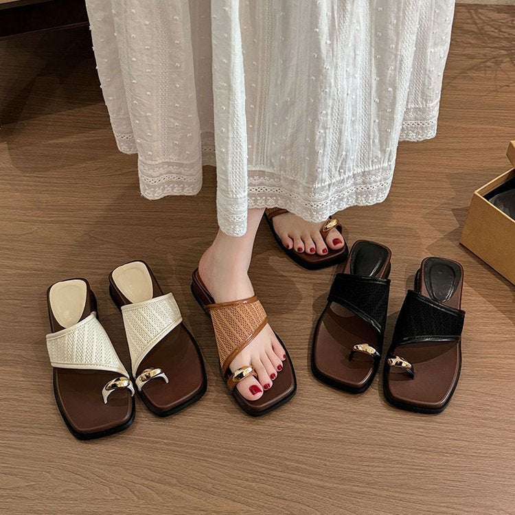Damen elegante Riemensandalen mit atmungsaktivem Netzoberteil und dezentem Schmuckdetail R&B