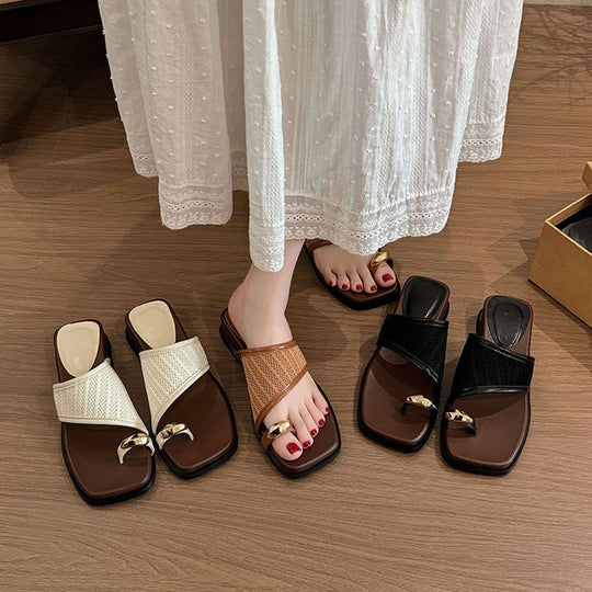 Damen elegante Riemensandalen mit atmungsaktivem Netzoberteil und dezentem Schmuckdetail R&B