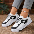 Damen Modische Sneaker mit Herz-Applikation R&B