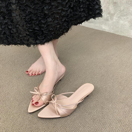 Damen elegante Sling-Sandalen mit modischem Schleifendetail und komfortabler Sohle R&B