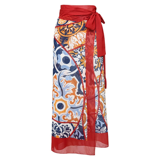 Damen Badeanzug mit eleganter Wickelhose R&B