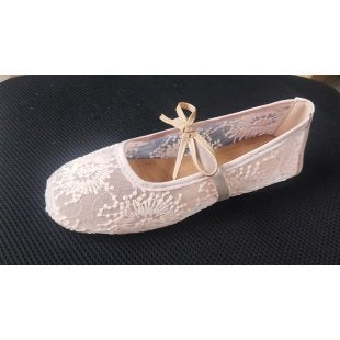 Damen Ballerinas mit filigranem Spitzen-Design und modischem Schleifenakzent R&B