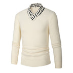Herren modischer Pullover mit schickem Stehkragen und strukturiertem Design R&B