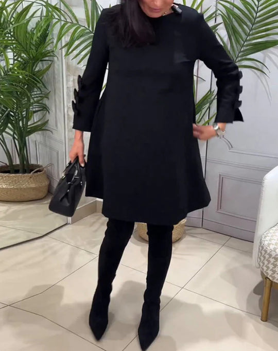 Damen Kleid mit dekorativen Rüschendetails und modernem Schnitt Heidi-Mode