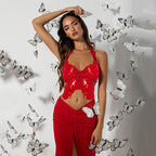 Damen Glitzerndes Cropped Top mit raffiniertem Schnitt und Funkelelementen R&B