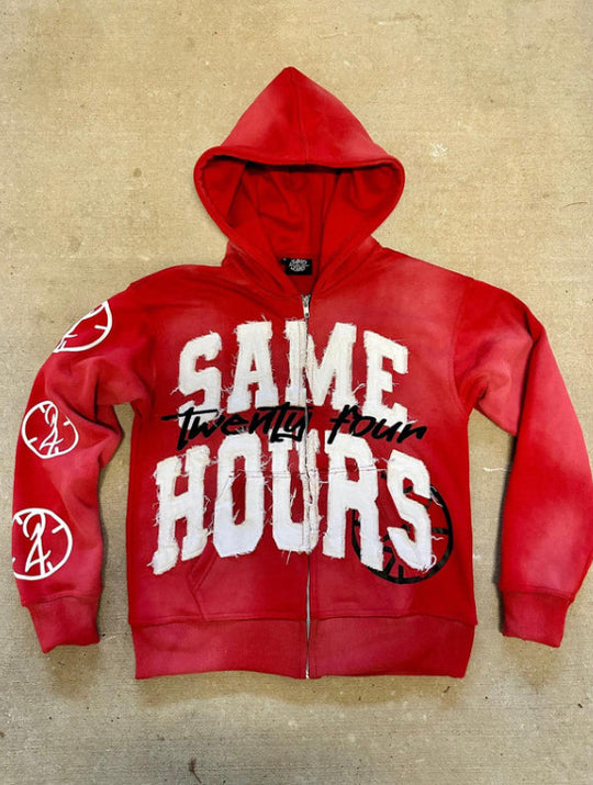 Damen Kapuzenpullover mit auffälligem Schriftzug R&B
