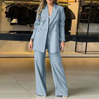 Damen Oversized Blazer und weite Hose Set R&B