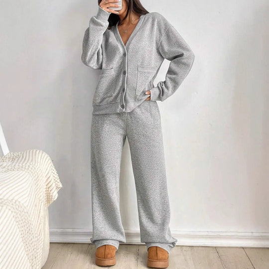 Damen Lässiges Cardigan und Hosen Set R&B