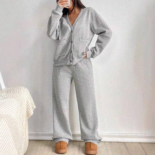 Damen Lässiges Cardigan und Hosen Set R&B