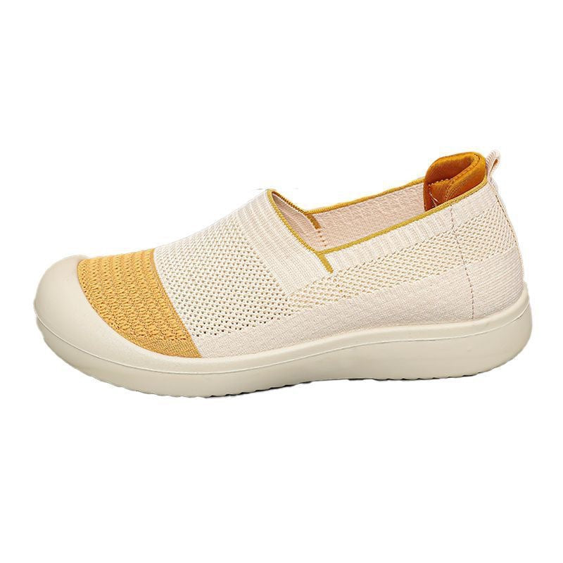 Damen Modische Slip-On Sneakers mit atmungsaktiver Oberflächenstruktur und gepolsterter Sohle R&B