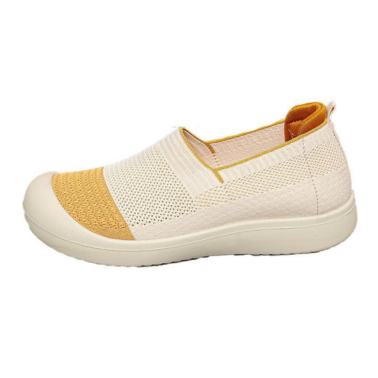Damen Modische Slip-On Sneakers mit atmungsaktiver Oberflächenstruktur und gepolsterter Sohle R&B