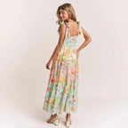 Damen Kleid mit verspieltem Floral-Design und Rüschenärmeln R&B