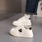 Damen Sneaker mit süßem Bärenmotiv und dicker Sohle R&B
