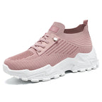 Damen Sportliche Slip-On Sneakers mit atmungsaktiver Strick-Oberfläche R&B