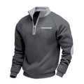 Herren modischer Kapuzenpullover mit Reißverschluss und praktischer Brusttasche R&B