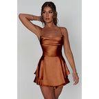 Damen Sexy Minikleid mit schwingendem Saum R&B