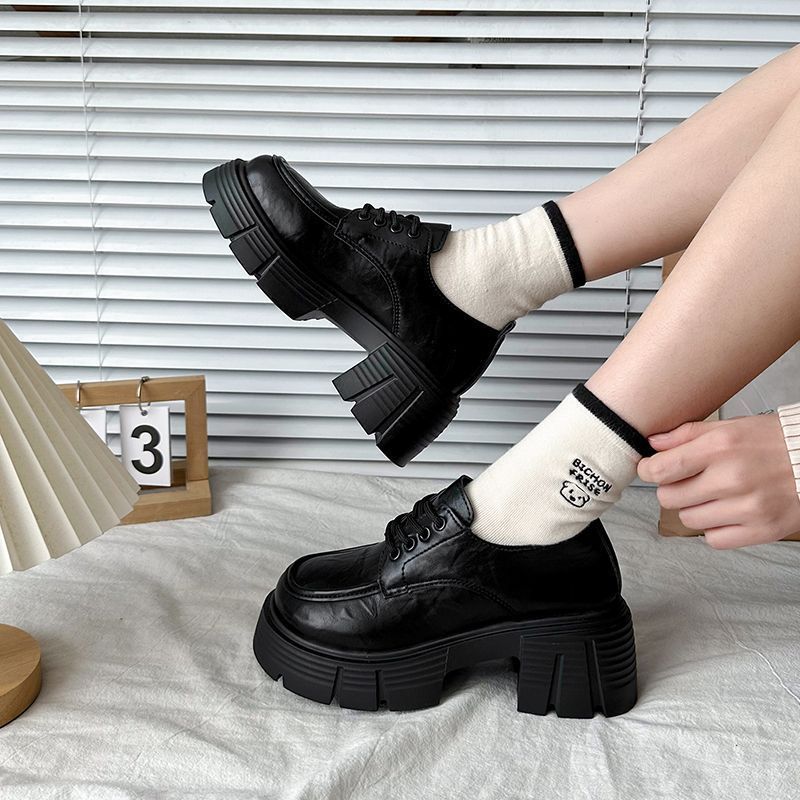 Damen modische Plateau-Schnürschuhe mit robustem Profil R&B