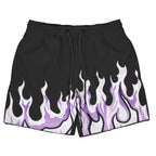 Damen Sportliche Mesh-Shorts mit trendigem Flammenmuster R&B