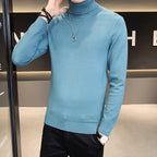 Herren Pullover mit hohem Kragen aus weicher Strickware R&B
