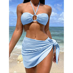 Damen Bandeau-Bikini mit Wickelrock R&B