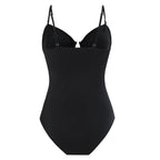 Damen Einteiler Badeanzug mit raffinierten Cut-Outs und stilvollem Wickeldetail R&B