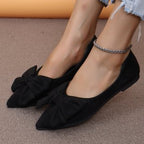 Damen Ballerinas mit dekorativem Schleifen-Design und spitzem Zehenbereich R&B