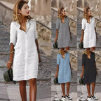 Damen Lässiges Hemdkleid mit Schicken Details R&B